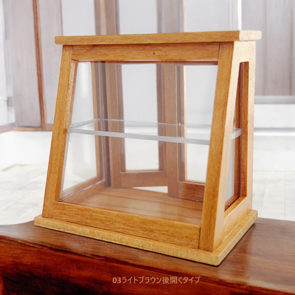 1点）ミニチュア木製ショーケース 卓上 ガラスケース ショーケース