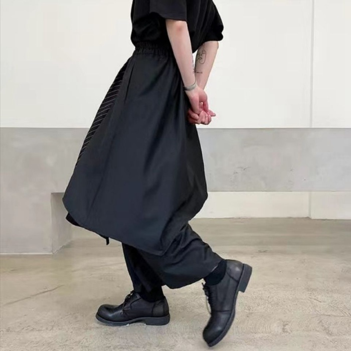 サルエルパンツ 袴パンツ 男女兼用 ワイドパンツ ゆったり ウエスト