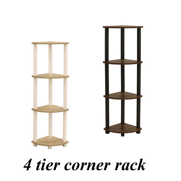 コーナーラック コーナーシェルフ 木製 4段 棚 トイレ 収納 スリム