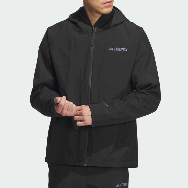 y*3様 adidas.TERREX 黒RAIN.RDYフード付ナイロンジャケッ adidas