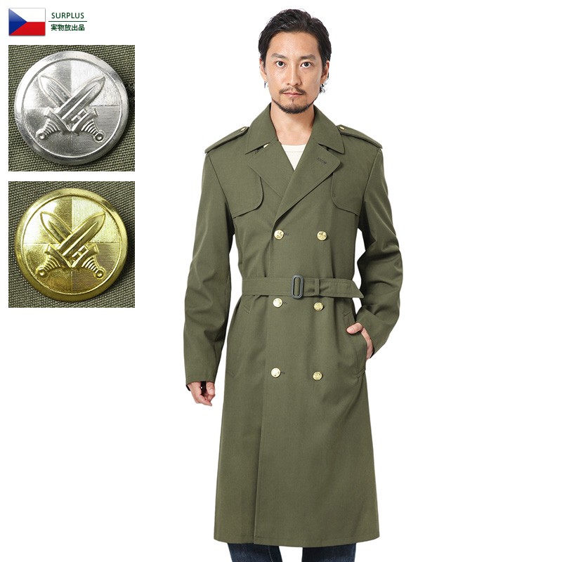 90's vintage□J.PREES【M】コーデュロイ トレンチコート 緑 90´s