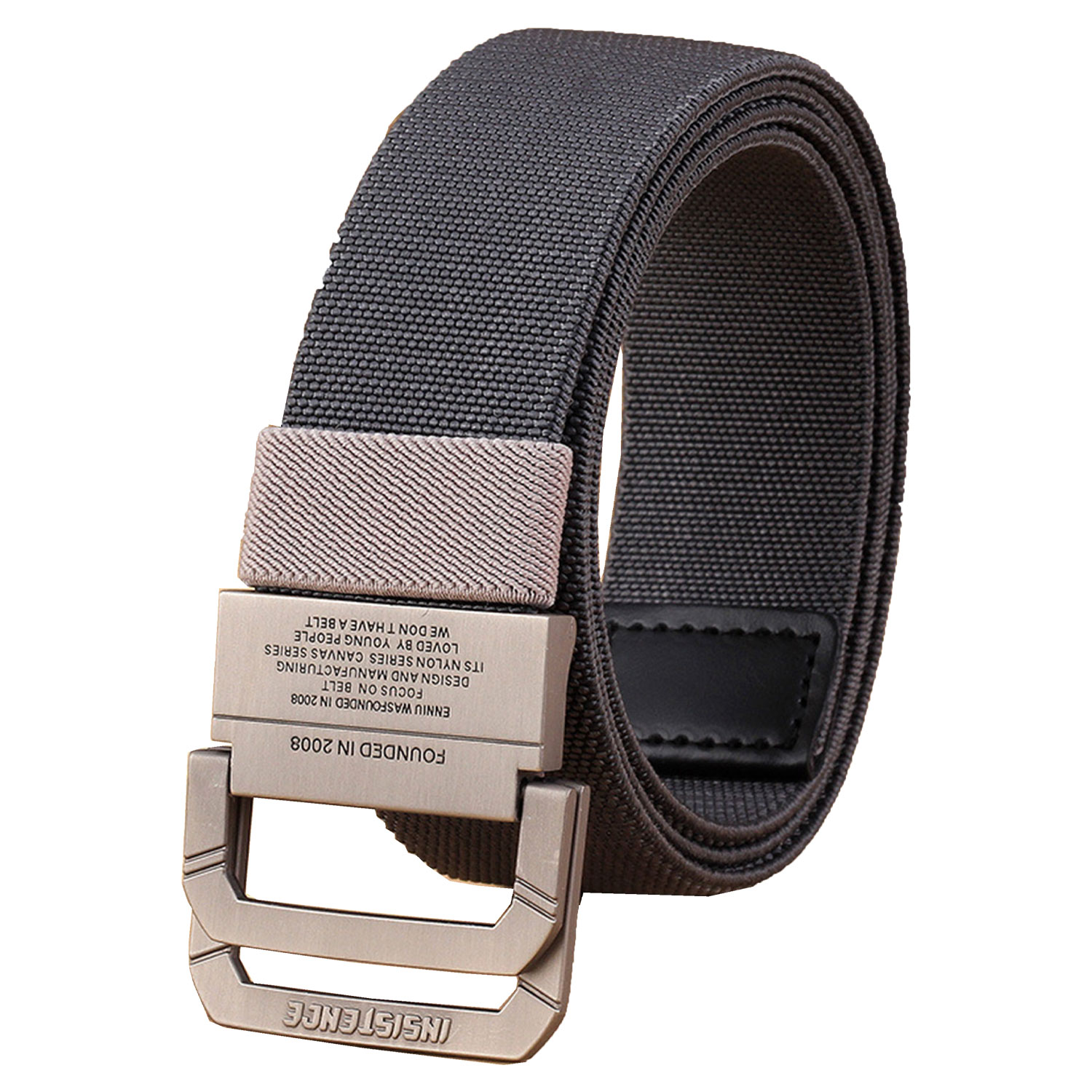 Wリング ベルト メンズ カジュアル ダブルリングベルト シンプル 5