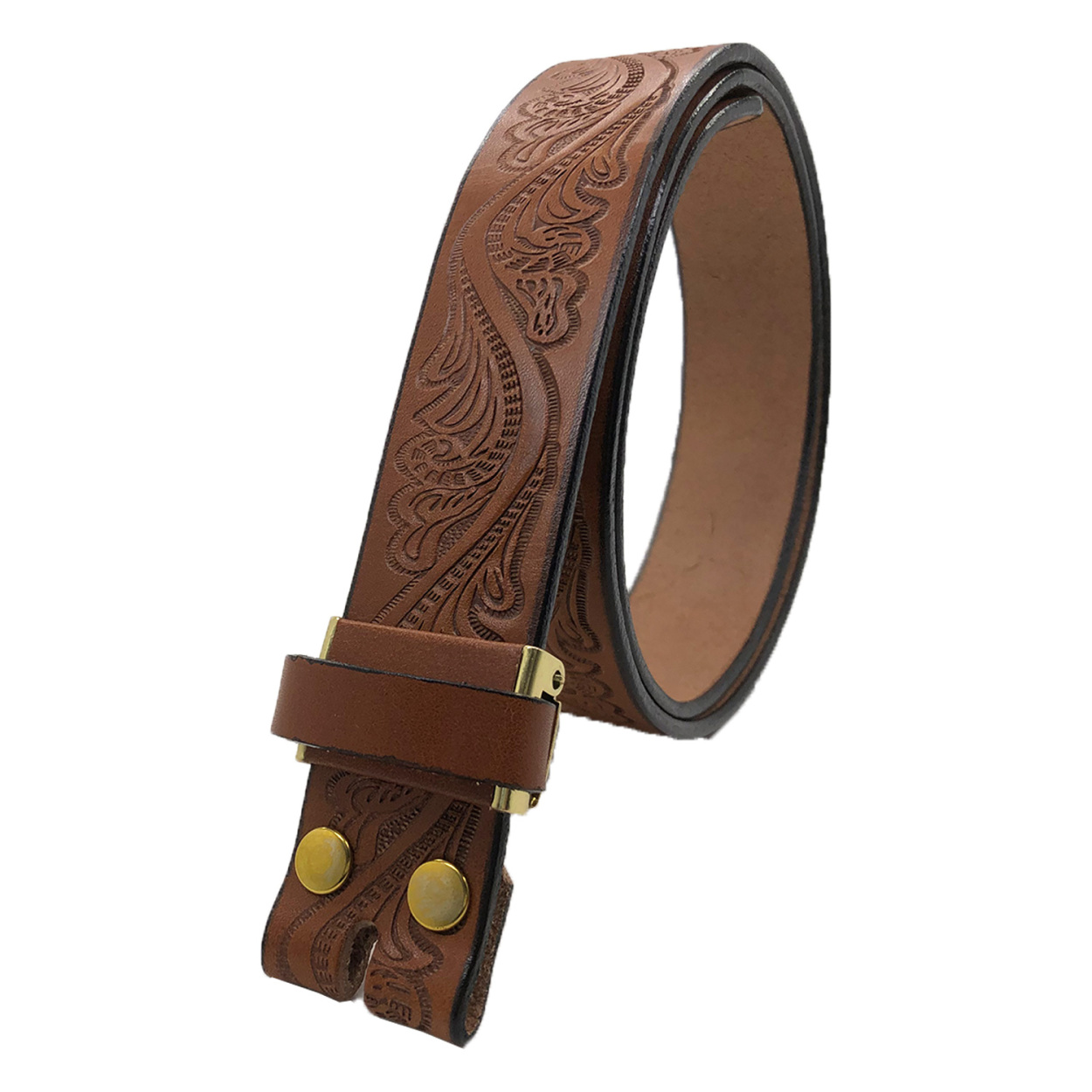ベルト 栃木レザー クラフト 型押し 柄 メンズ 本革 帯のみ 交換用