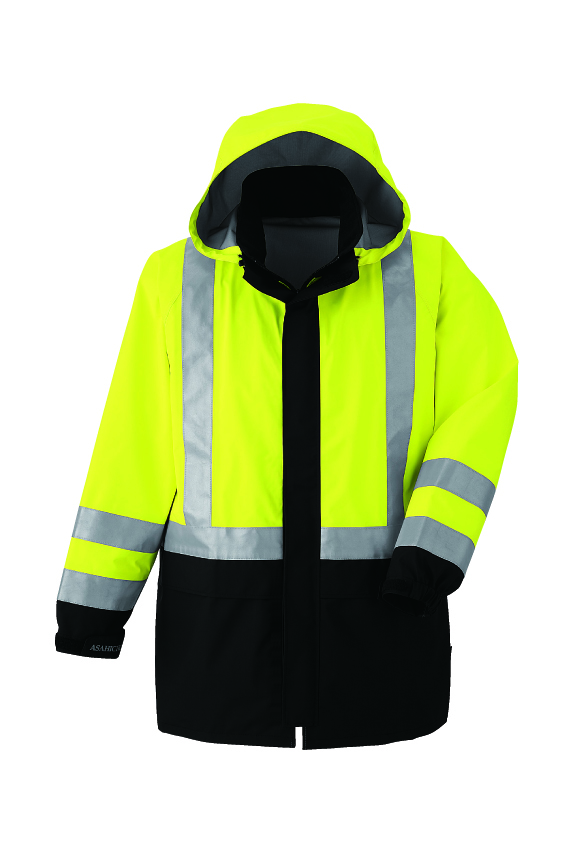 Asahicho 寒波対策 雪かき 最強防風 GORE-TEX レインコート 高視認