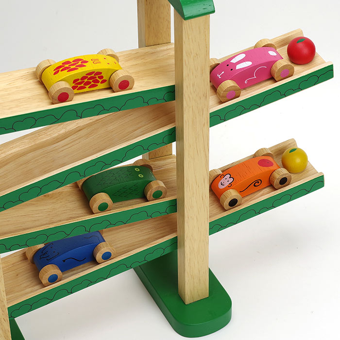 エド・インター（Ed・Inter） 木のおもちゃ スロープ 車 1歳 木製 玉