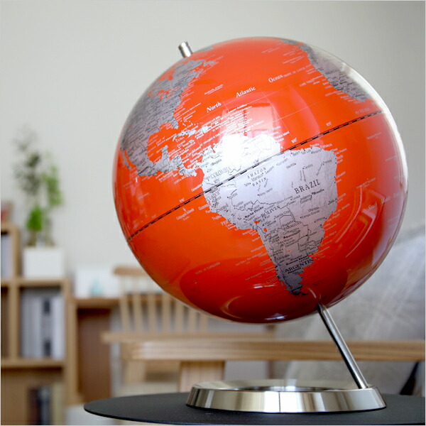 特典付 地球儀 インテリア サイズL 直径30cm 卓上 英字表記 時差