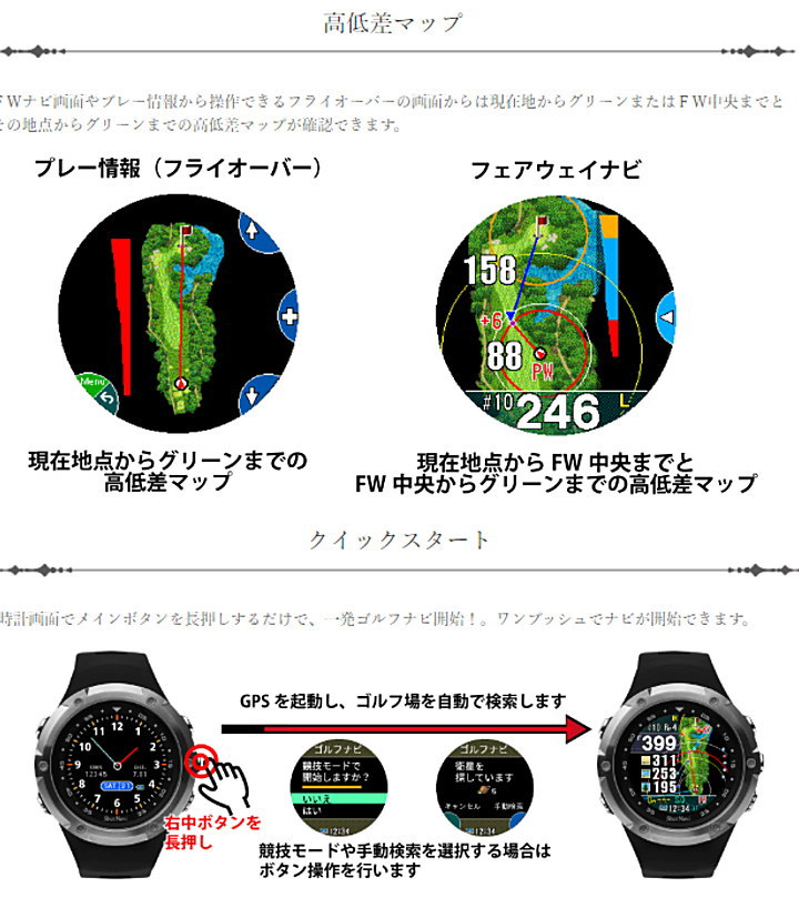 ShotNavi（ショットナビ） あすつく W1 Evolve ブラック ゴルフ専用GPS