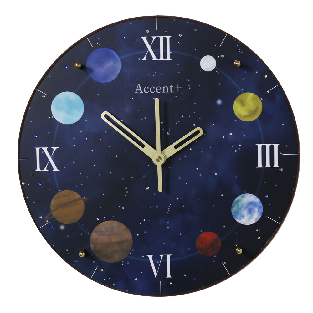 A+ (アクセントプラス) 惑星 掛け時計 (クオーツ) 30cm Planet Cock 星