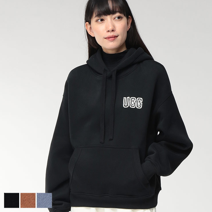 UGG（アグ） フーディ トップス レディース スウェット 裏起毛 胸ロゴ