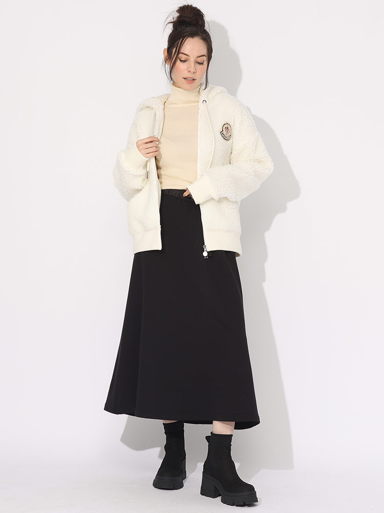 MONCLER（モンクレール） パーカー レディース ボア ロゴ フリース