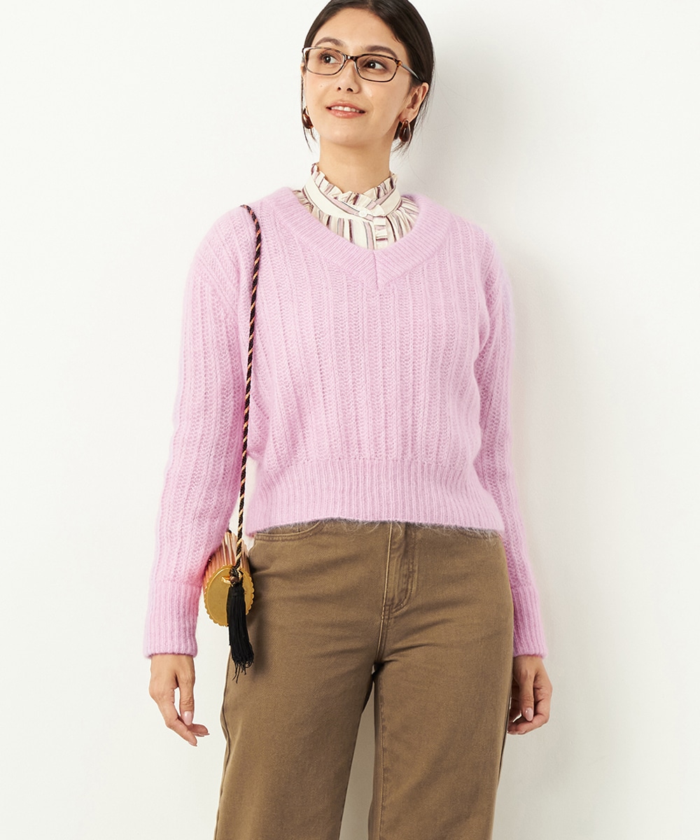 モヘア混ニット