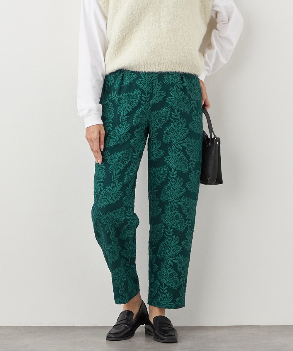 リーフジャカードパンツ