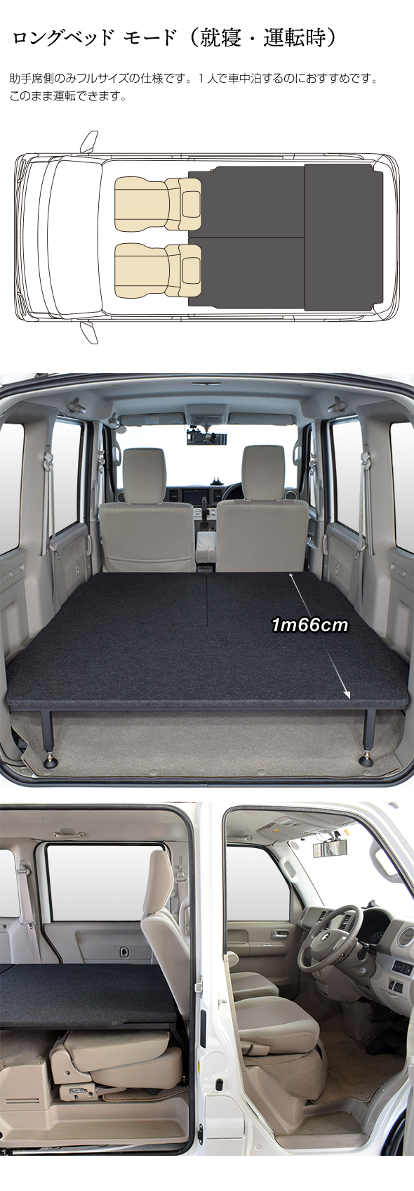 エブリイワゴン DA64W エブリィワゴン ロータイプ ベッドキット パンチ