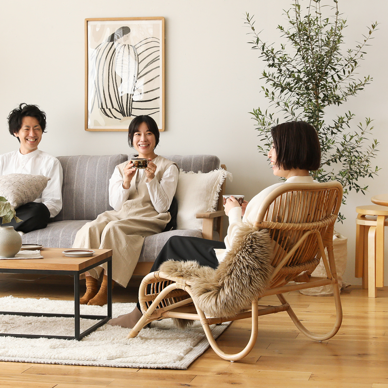 ラウンジチェア LYKKE リュッケ チェア チェアー 椅子 インドネシア製