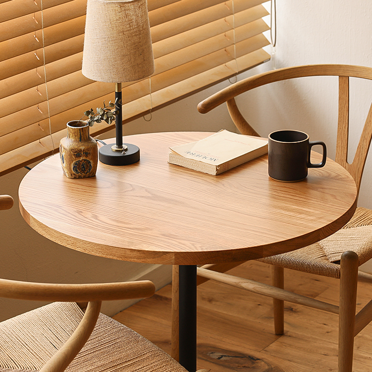 カフェテーブル WIRY／NA アイアン 円形 70 ナチュラル ヴィンテージ 1