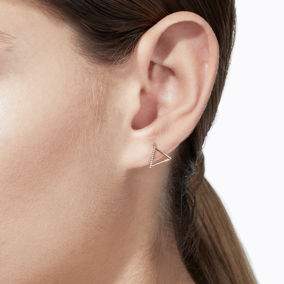 SHIHARA トライアングルピアス k18 1パーツ(片耳) Triangle Pierce 10