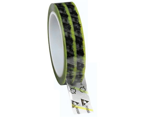 DESCO テープ WESCORP 透明 静電気防止 黄色ストライプ マーク付き