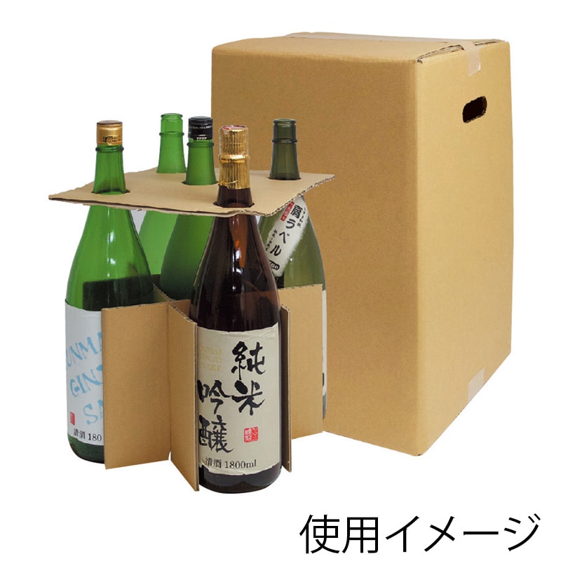 ヤマニパッケージ 一升瓶用 お値打ち宅配箱 5本 K-1374 20枚/箱（ご
