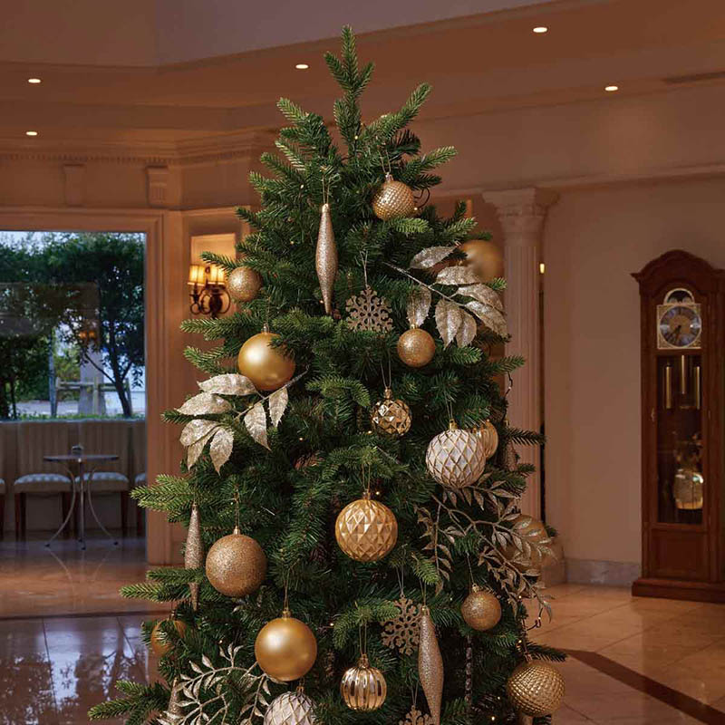 ストア・エキスプレス クリスマスツリーセット ゴールド 180cm 48-9-3
