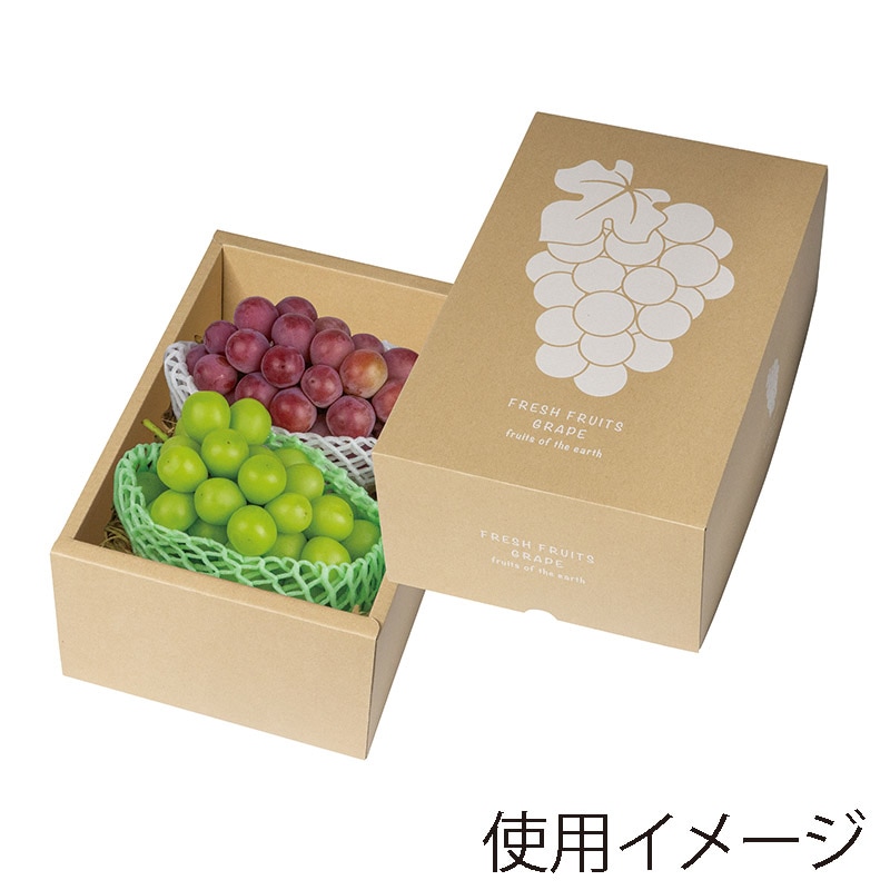 ギフト箱 ぶどうクラフト 2kg L-2528 10枚/束（ご注文単位5束）【直送