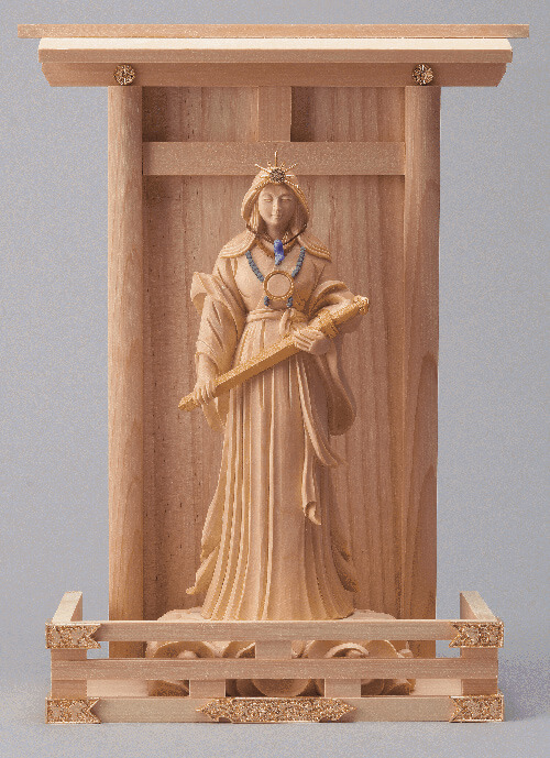 呪物 天照大神 木彫 置物 神棚 仏像 神仏習合 骨董 アンティーク