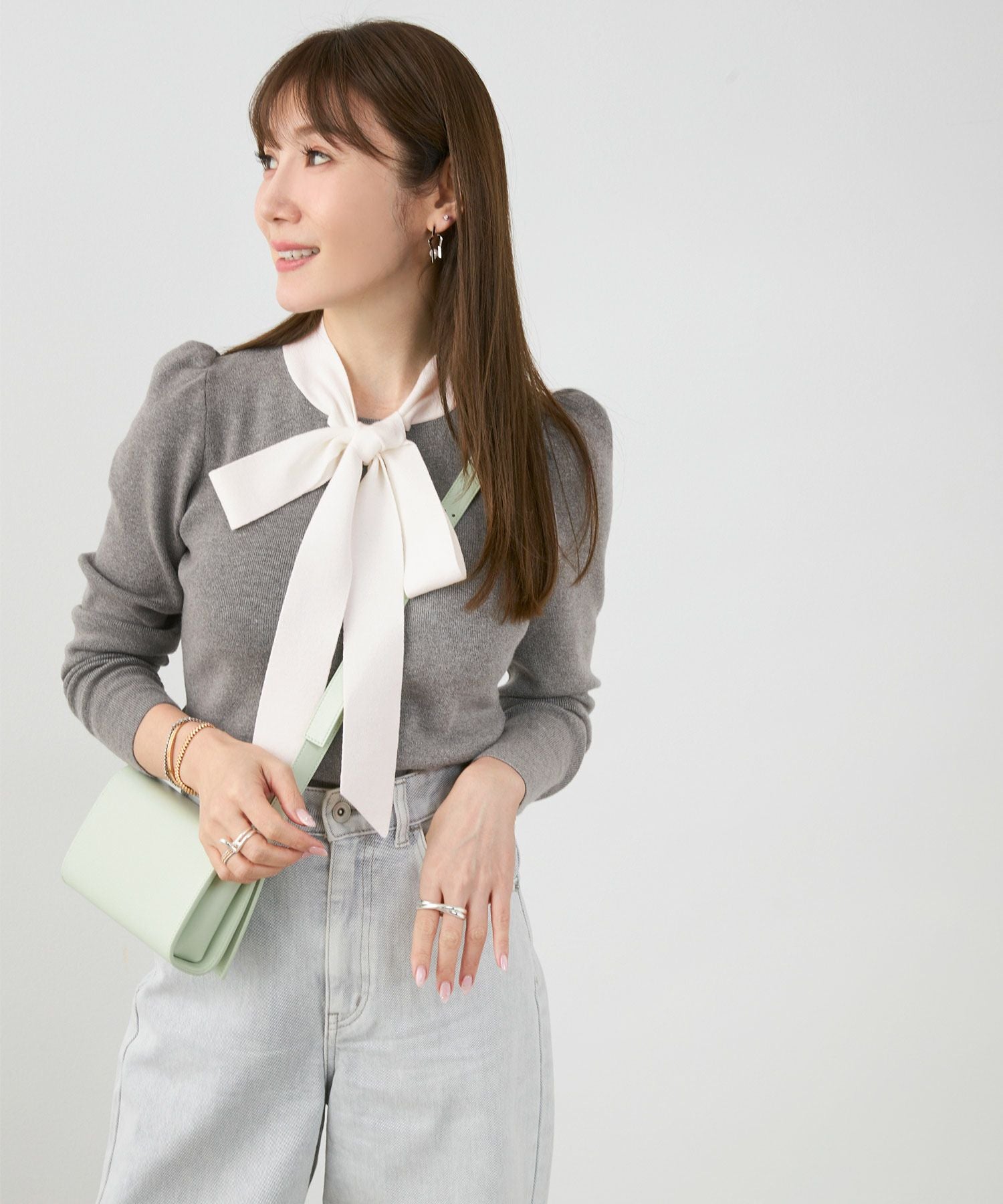 ボウタイ リボン ニット