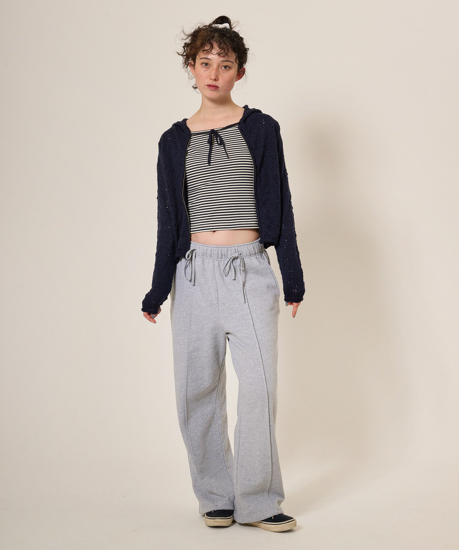 アイレット柄 ニットフーディー TINA：JOJUN 全3色｜tnj421-0836【4