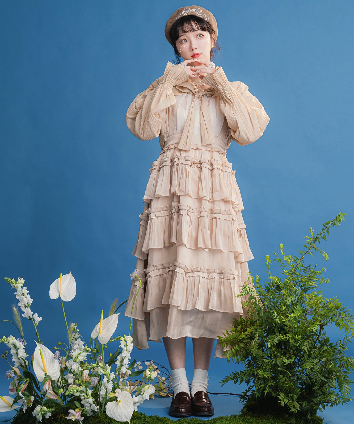 フロント リボン ボレロ miolite 全2色｜mio831-0056【1