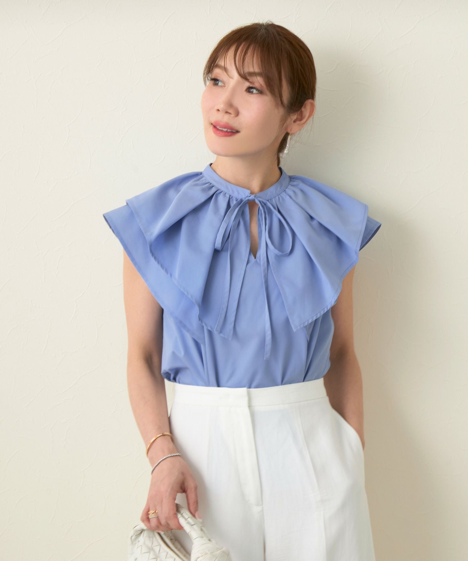 フリル 襟 リボン付き ブラウス Liala×PG 全3色｜lpg861-1938【1