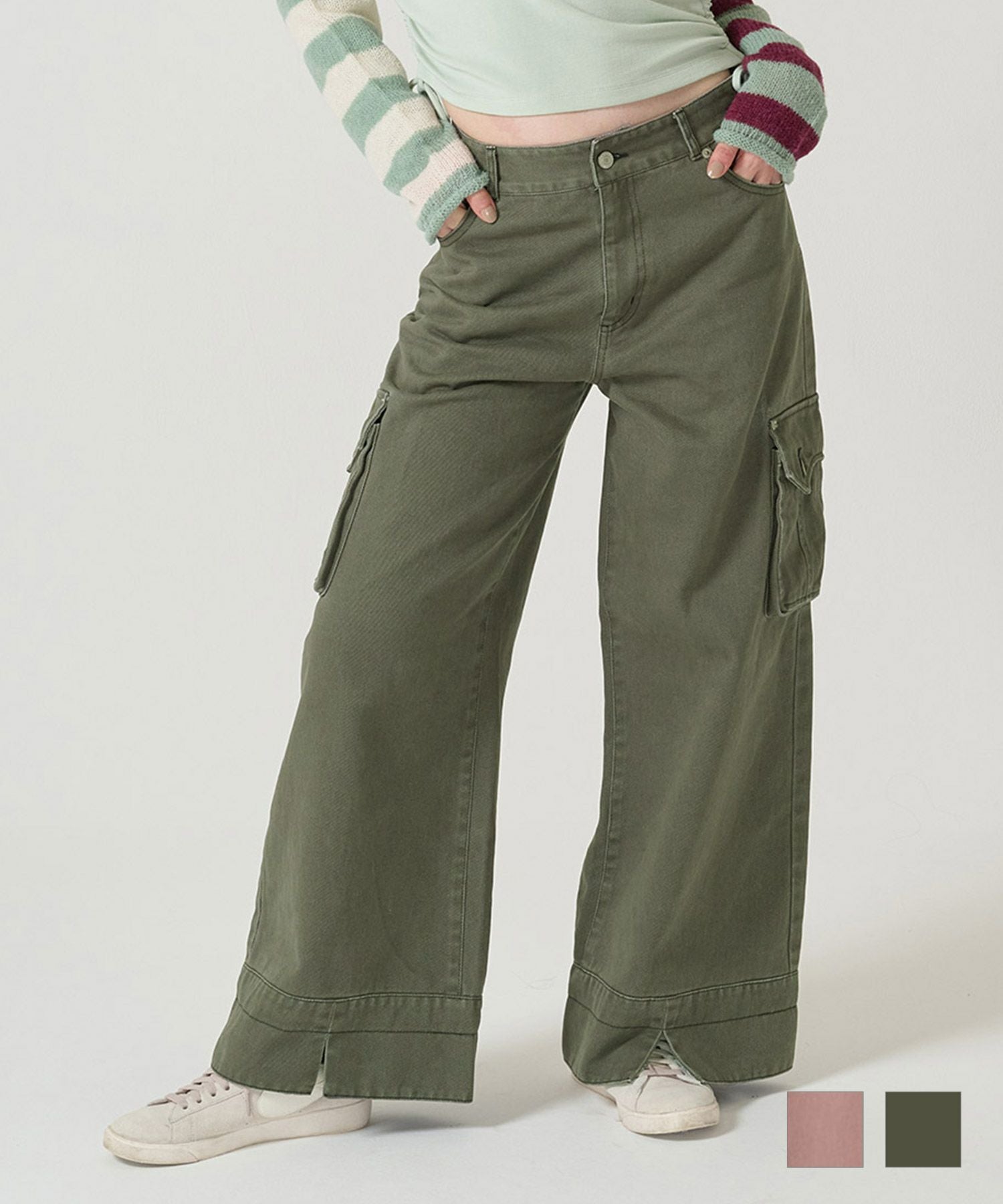 裾ドロスト カーゴライクパンツ TINA：JOJUN 全2色｜tnj741-0964【2