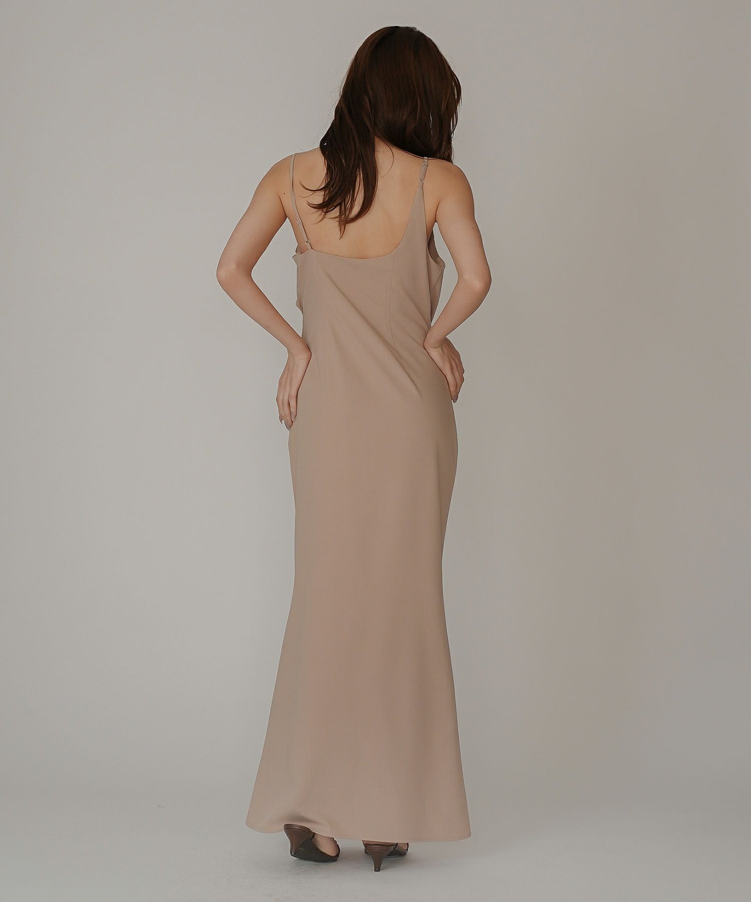 アシンメトリー ドレープ キャミ ワンピース KINO THE KEI 全5色