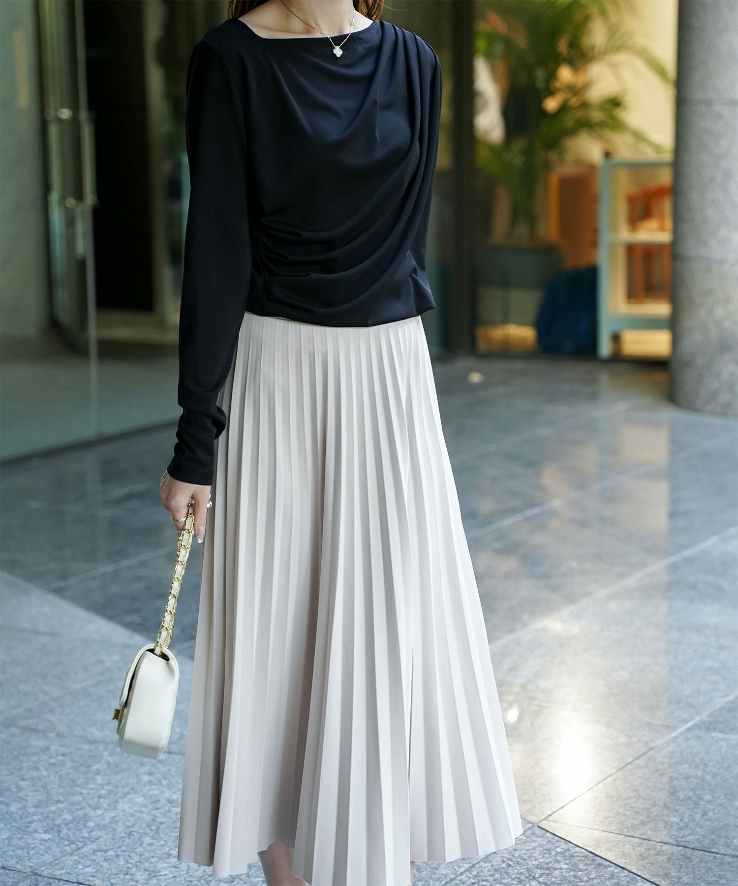 アシンメトリー ドレープ トップス HUIT 全4色｜hit511-0201【1