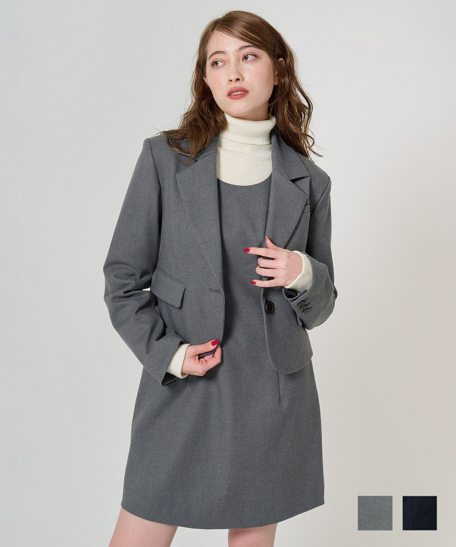 コンパクト テーラードジャケット TINA：JOJUN 全2色｜tnj211-1004【2