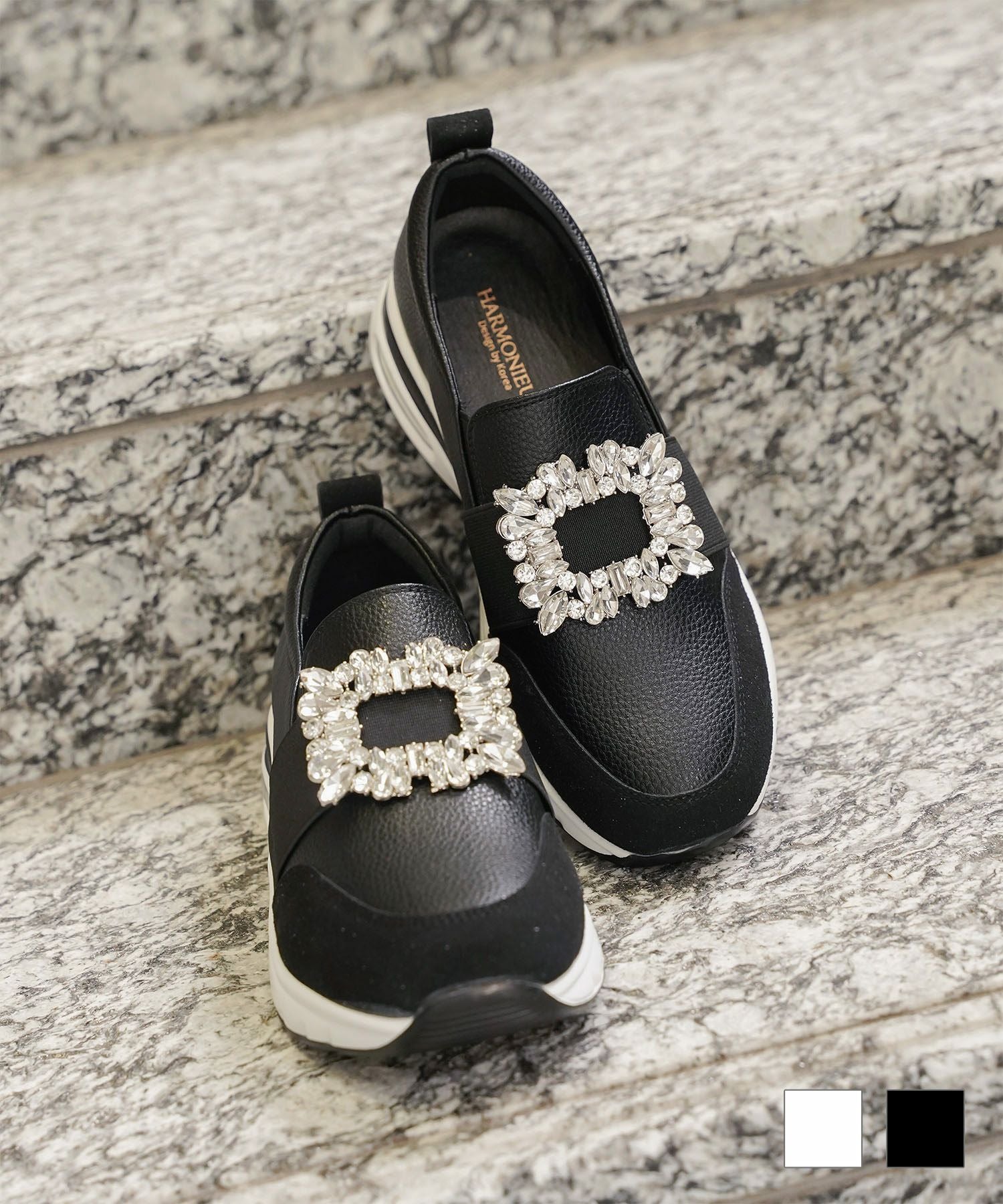 ビジュー バックル シューズ HUIT 全2色｜hit983-0322【3