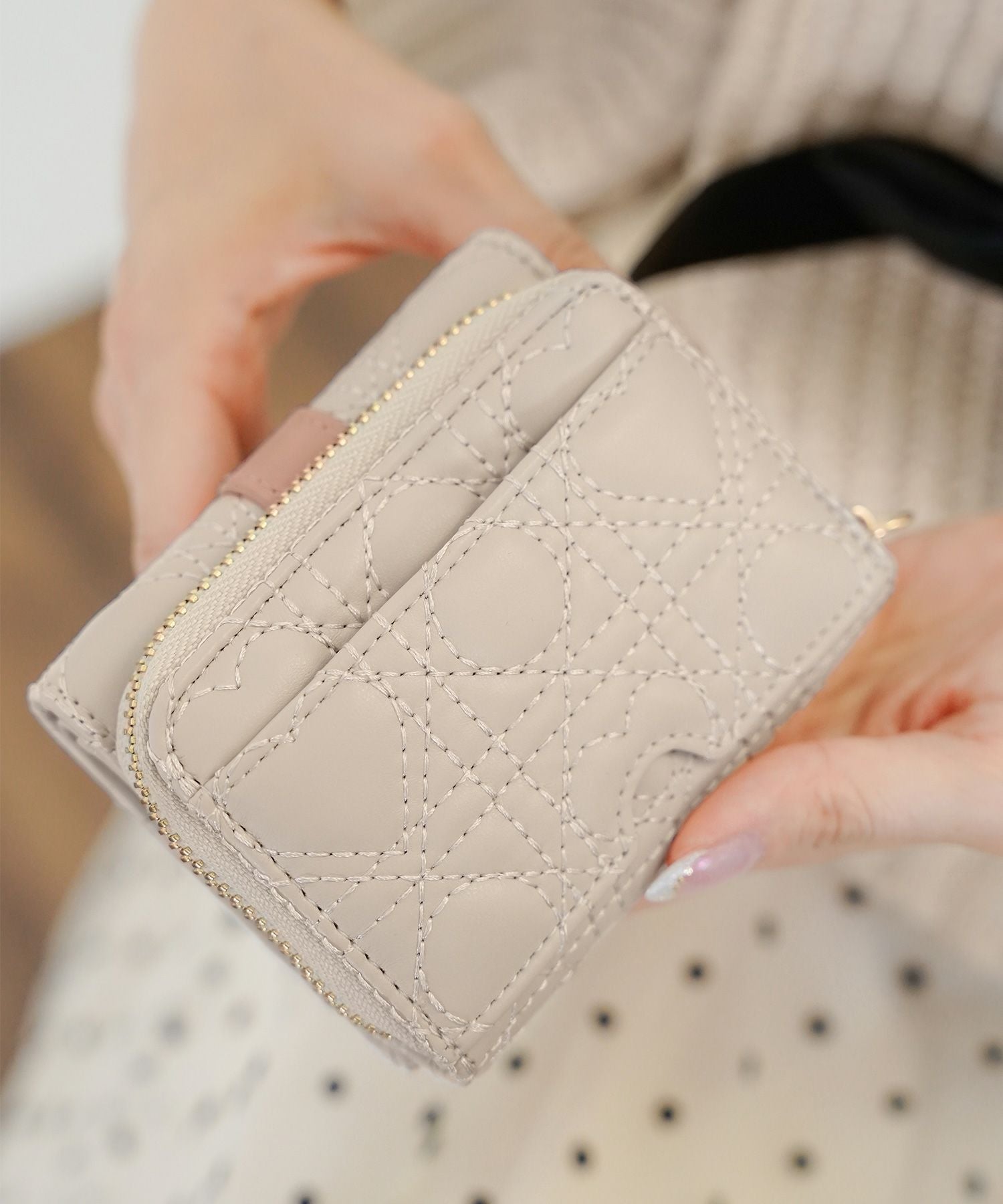 オリジナル ハートキルティング ミニ 財布 le reve vaniller 全3色