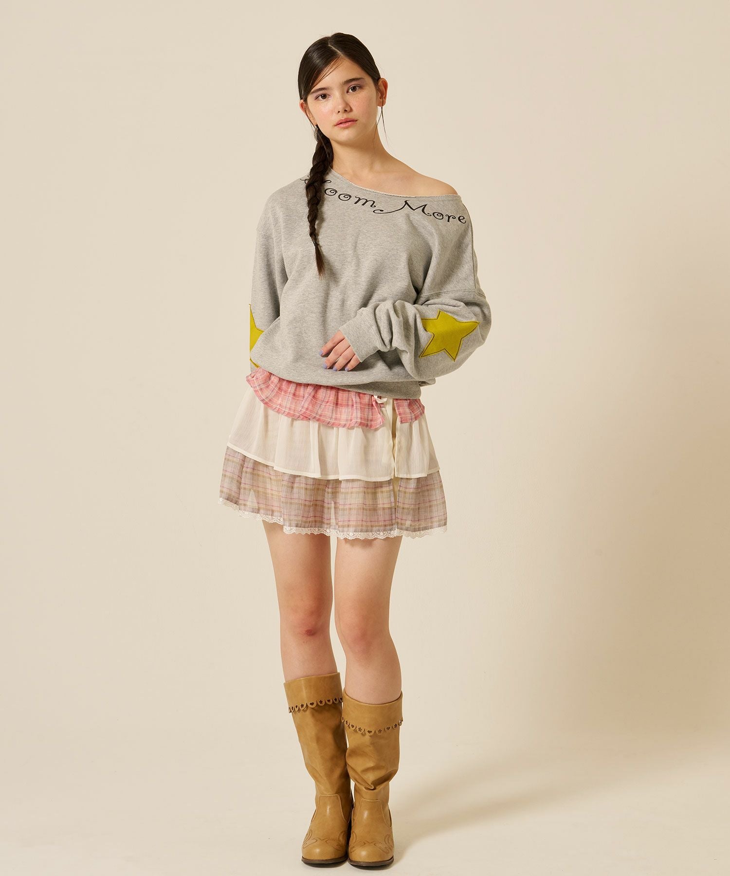 シフォン フリル ラップ レイヤード ショートパンツ TINA：JOJUN 全2色