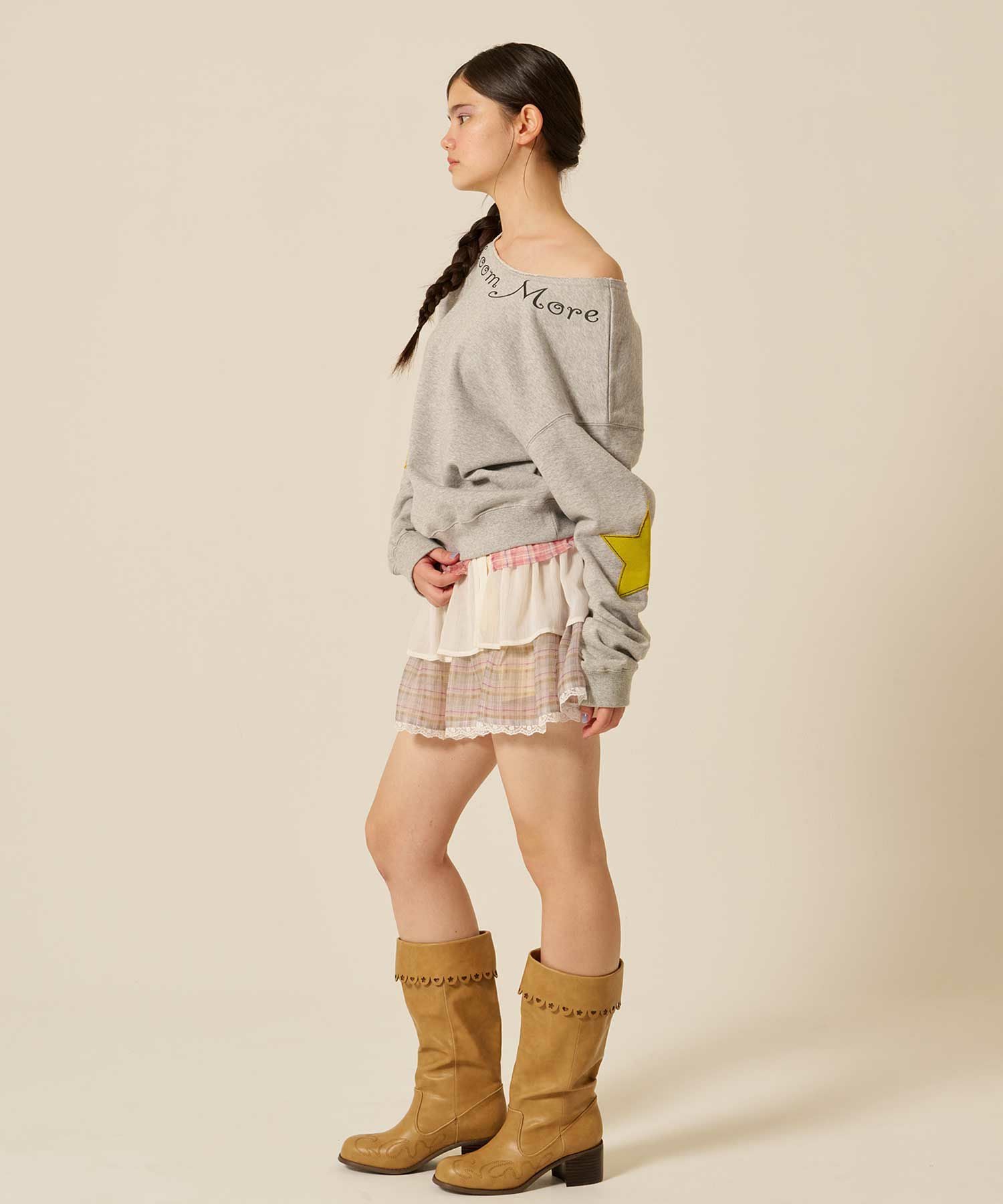 シフォン フリル ラップ レイヤード ショートパンツ TINA：JOJUN 全2色