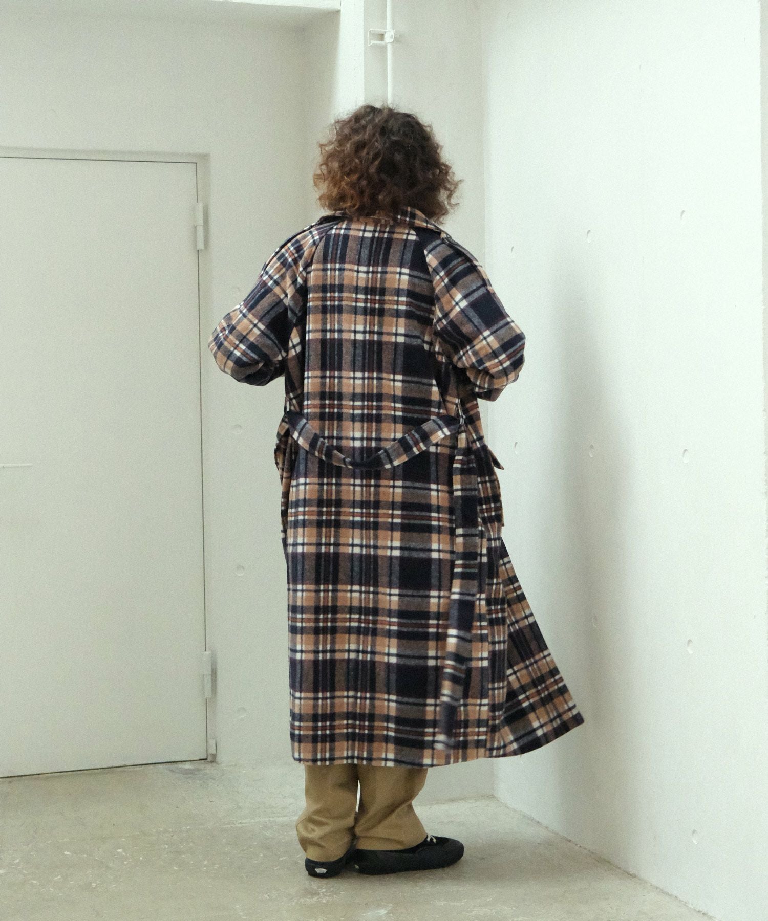 ユニセックス チェック柄コート TINA：JOJUN 全2色｜tnj112-0513【2