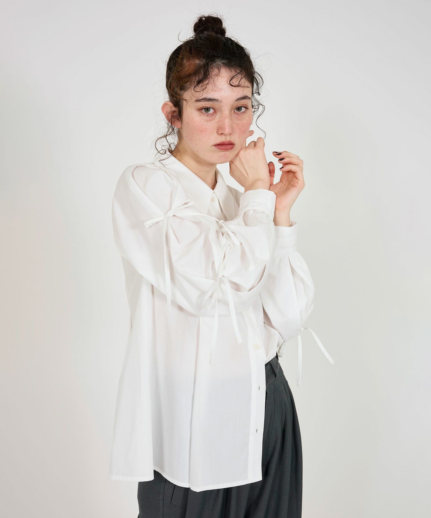 Special-Price-SALE タックリボン袖 ブラウス TINA：JOJUN 全3色