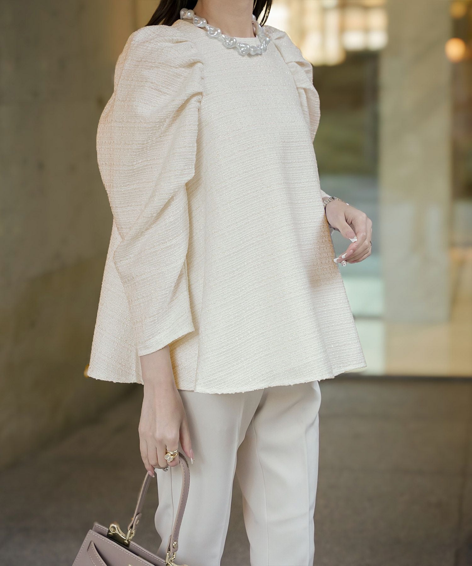 ツイード フレア トップス HUIT 全6色｜hit841-0022【16】 - 長袖商品