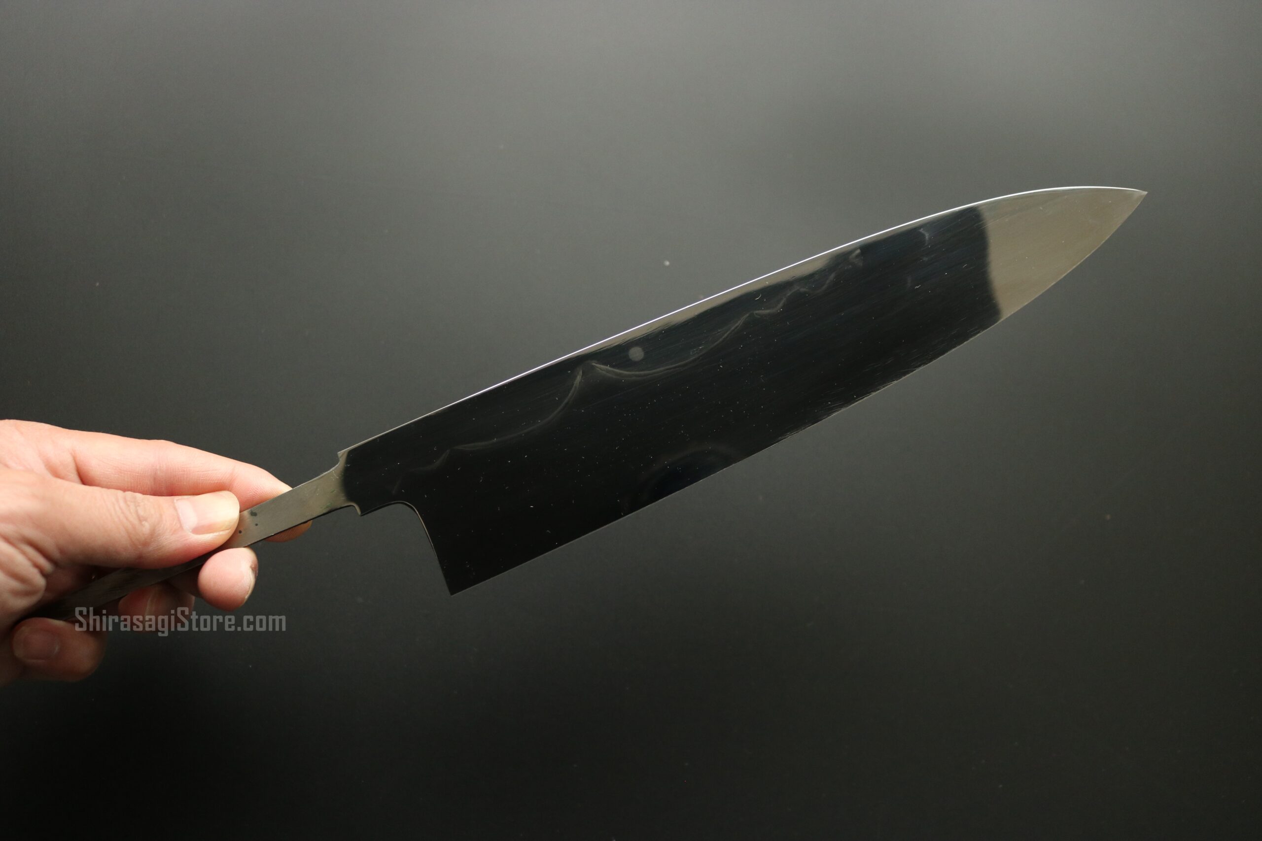 本焼 牛刀 包丁 富士山＆満月 白一鋼 鏡面仕上 8寸 - shirasagistore.com