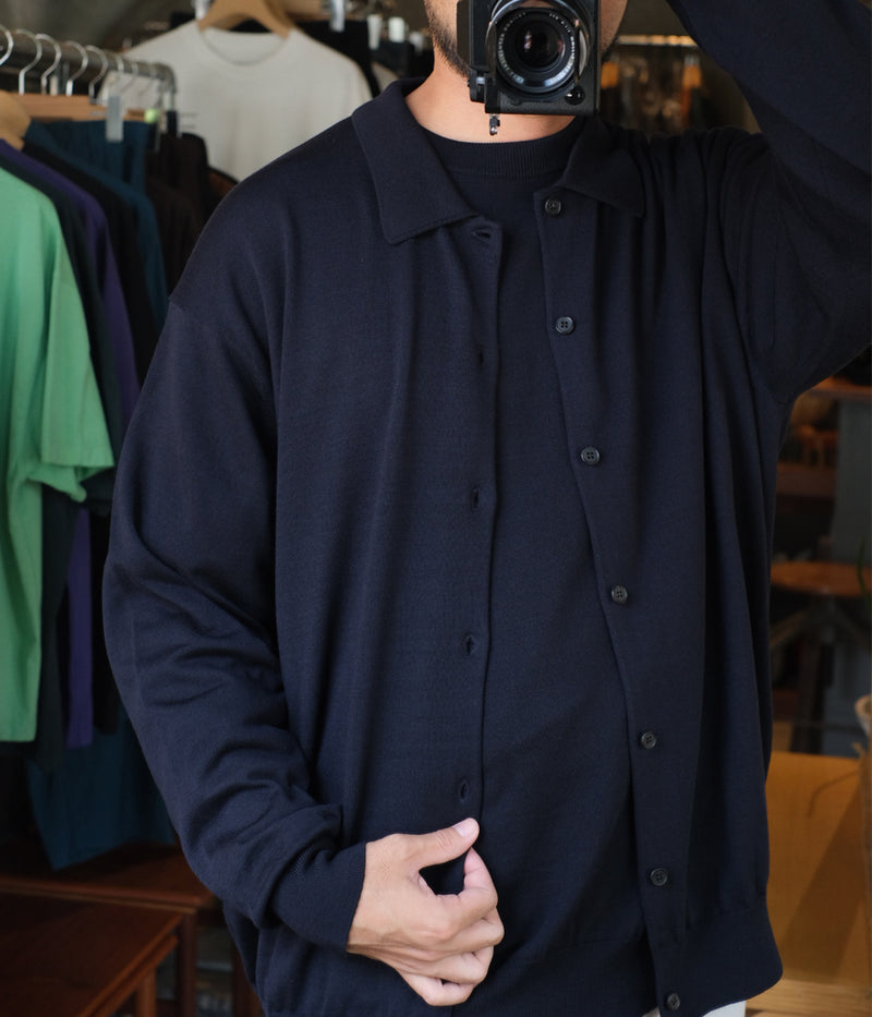 A.PRESSE 22FW L/S Knit T-Shirt ネイビー A.PRESSE - アプレッセ22FW