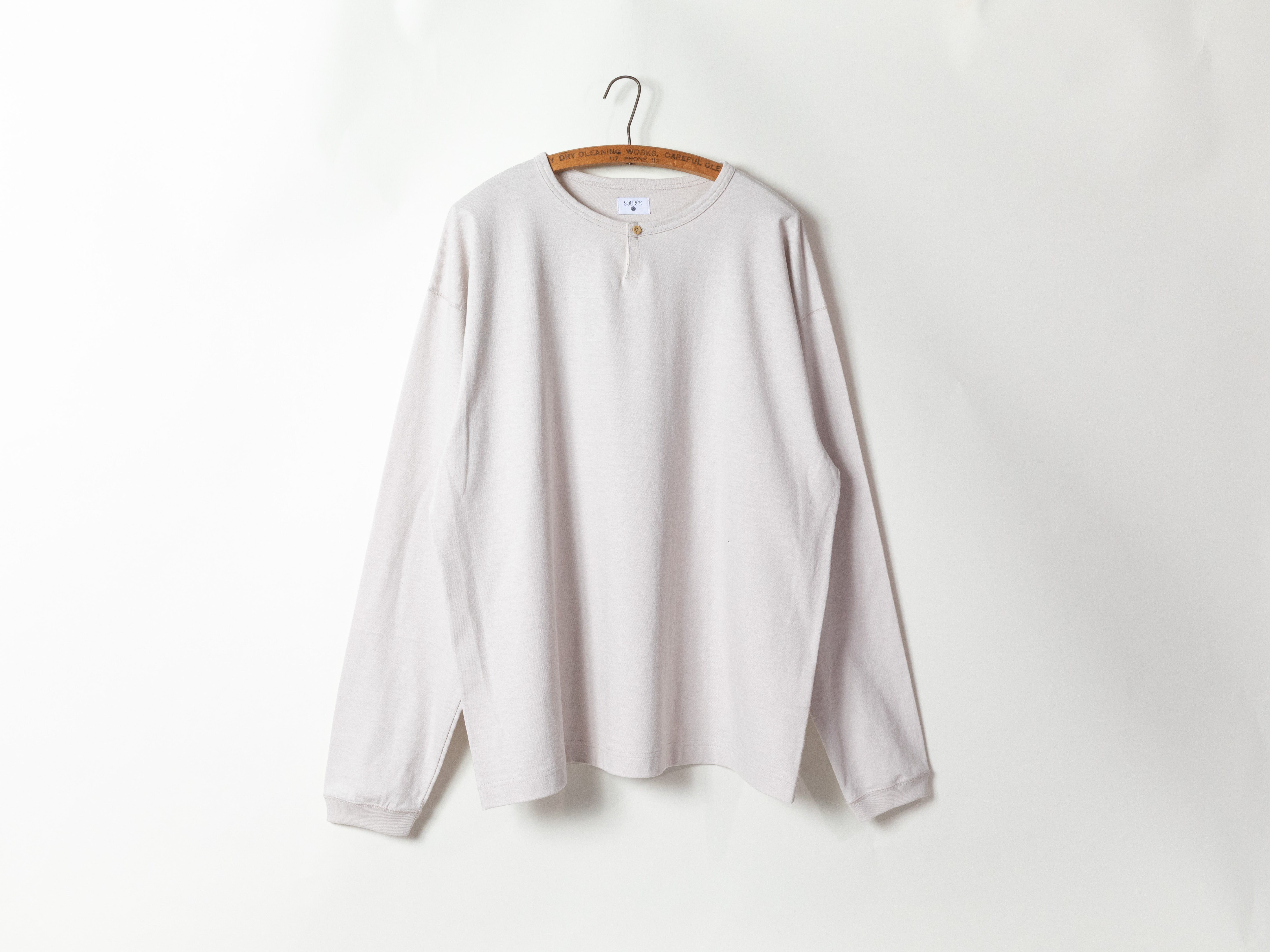 DARU HENRY NECK L/S T - ECRU – SOURCE