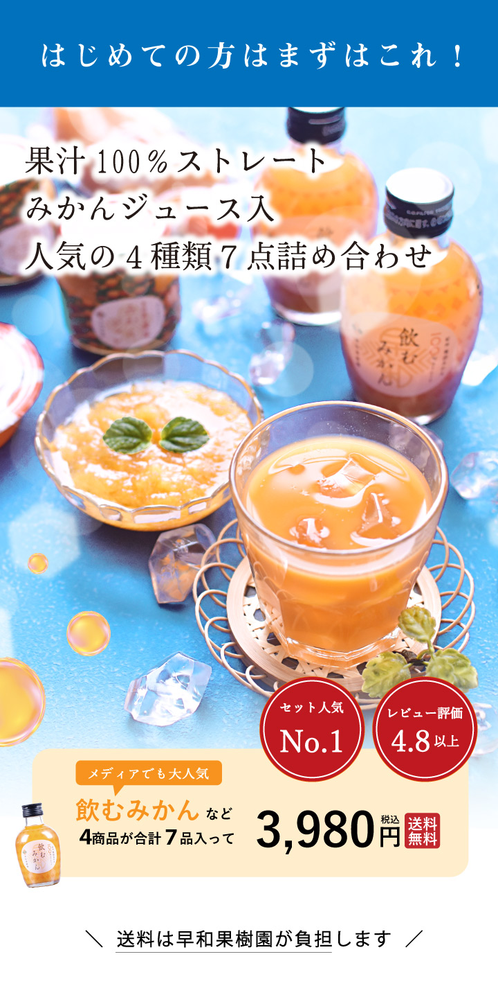 みかんジュースお試し・送料無料のお得なセットなら紀州有田みかんの早