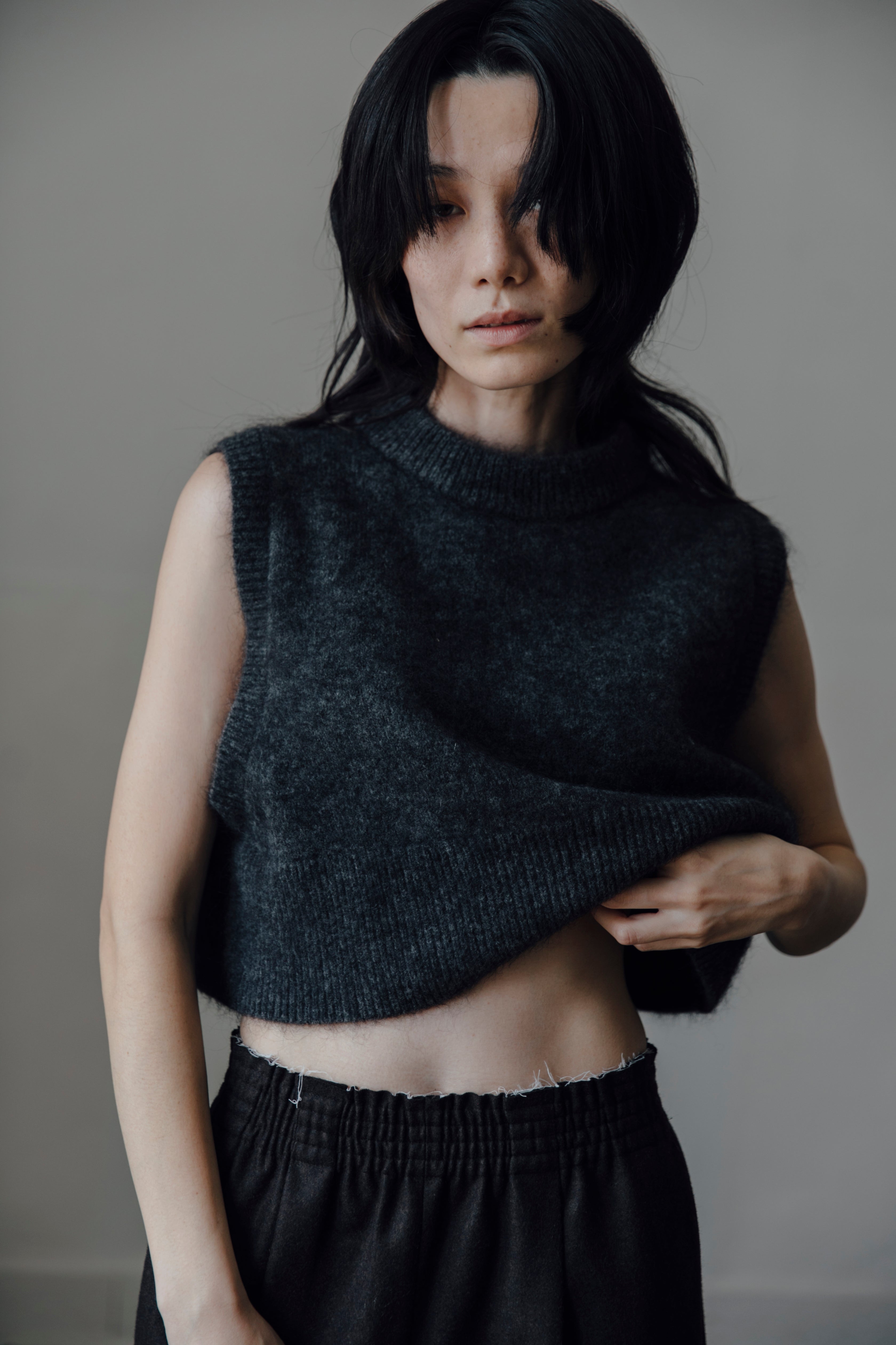 未使用soyy. Minimal mohair vest(GRAY) トップス soyy.mohair minimal