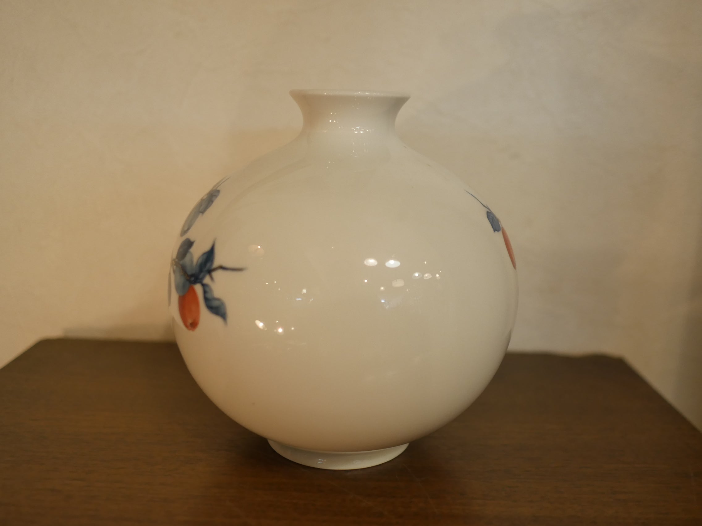 Meissen 柿右衛門様式 林檎 フラワーベース 花瓶 花器 マイセン ドイツ