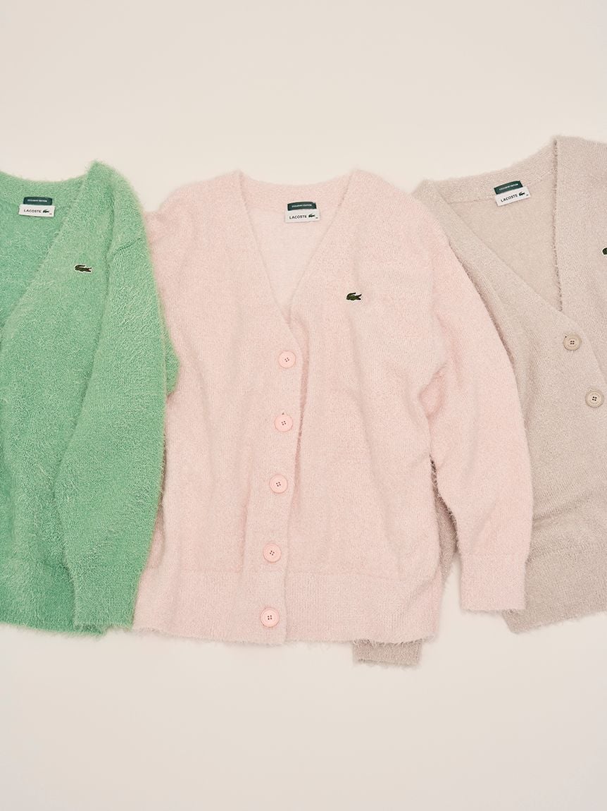 LACOSTE Lame Knit Cardigan – SNIDEL