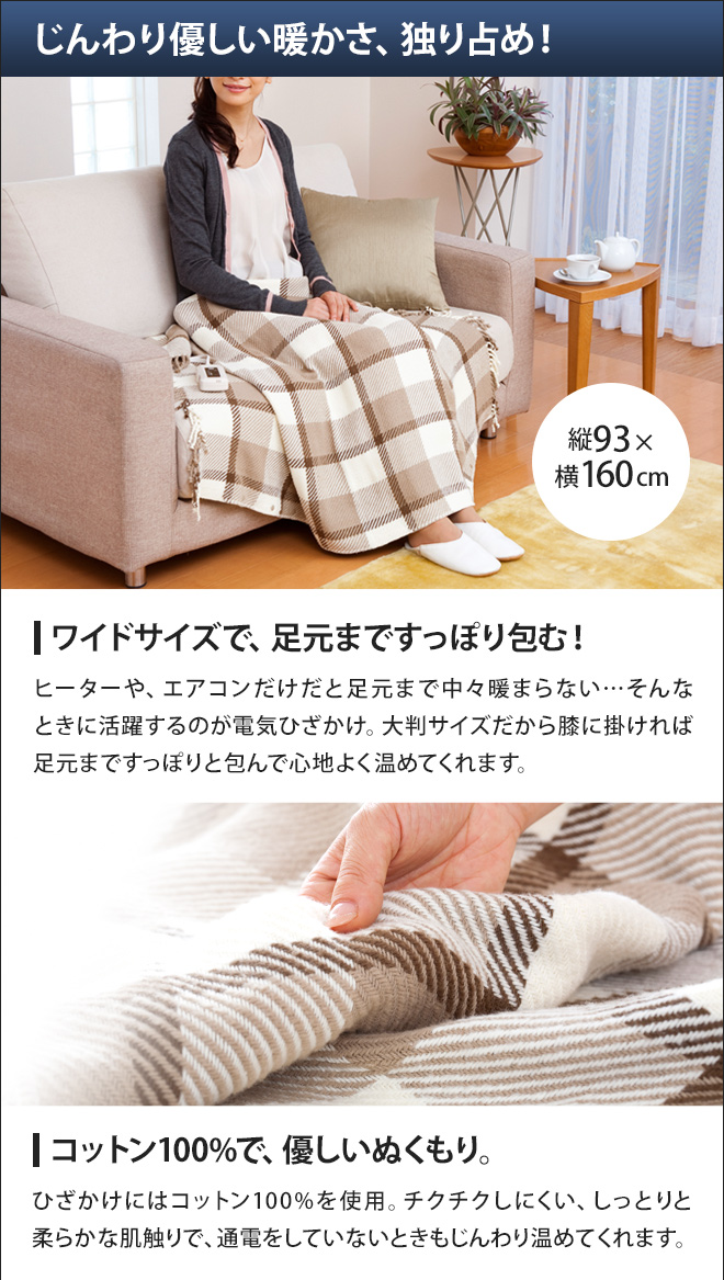 ゼンケン 電磁波カット 電気ブランケット 【 特典付 】 ひざ掛け ZR