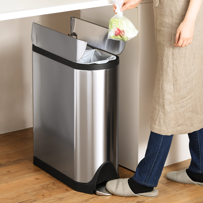 分別バタフライステップカン 40L シルバー simplehuman（シンプル