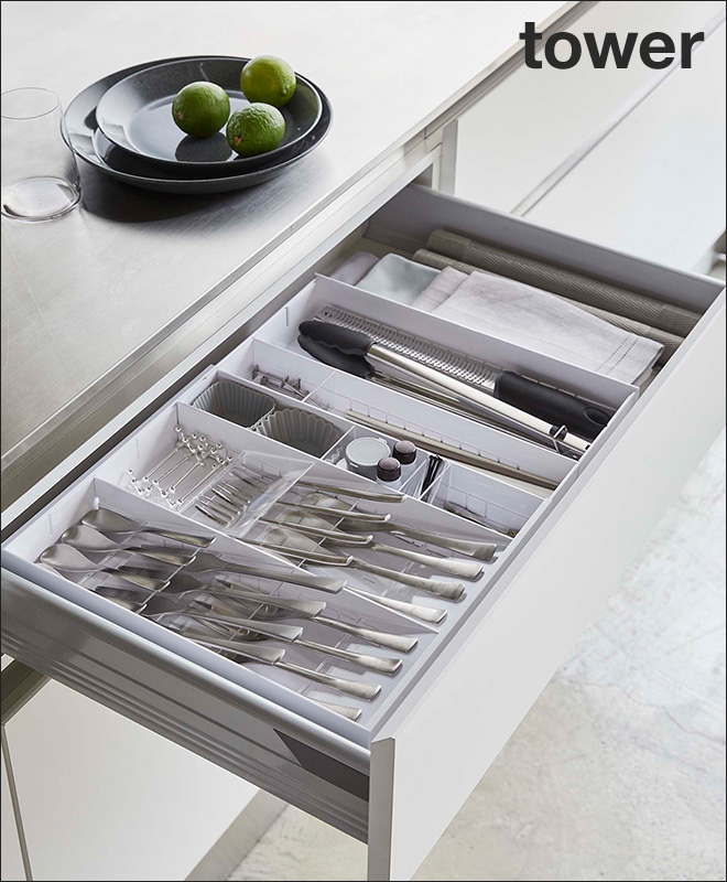 山崎実業 カトラリーケース カトラリートレー 仕切り オシャレ ラック